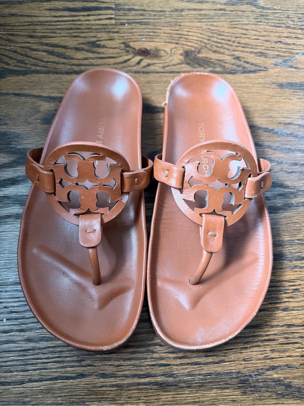 Tory Burch Miller Cloud Sandals Brown 7.5